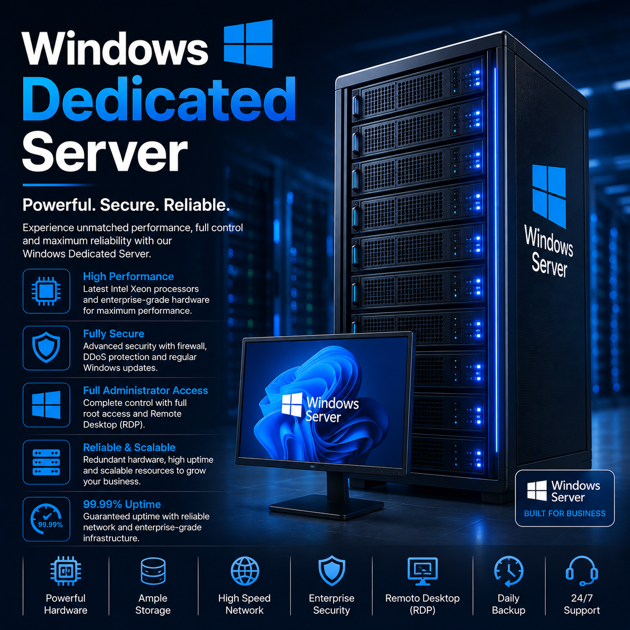 Windows dedicated server infrastructure